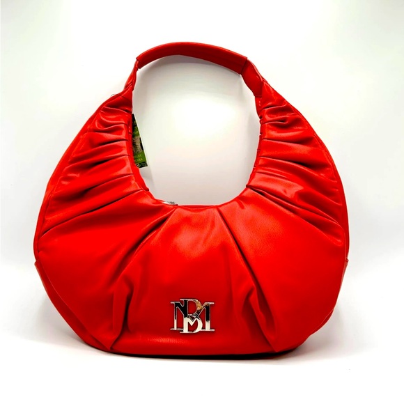 NWT Badgley Mischka Vibrant Red Hobo Bag - Picture 1 of 8